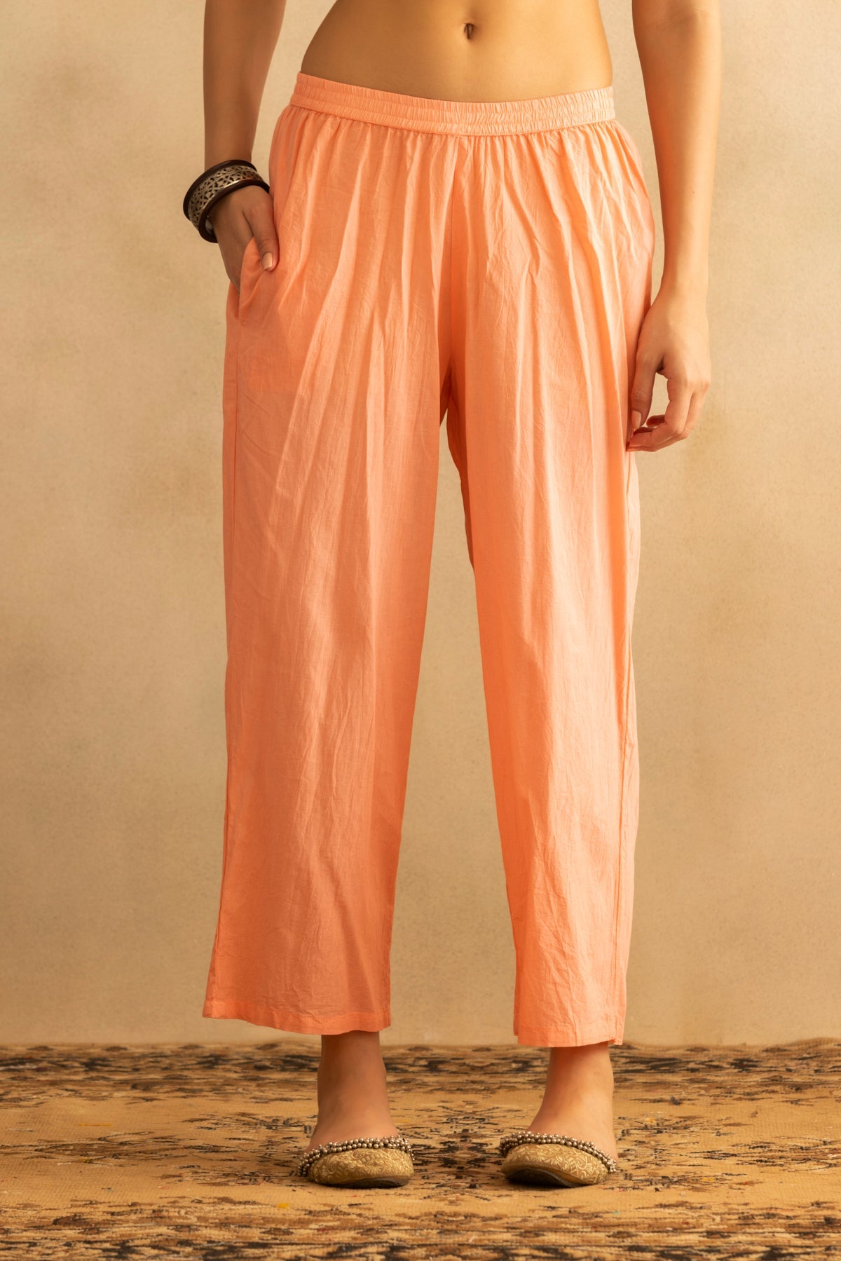 Pink Embroidered Kurta 3 Pcs Set