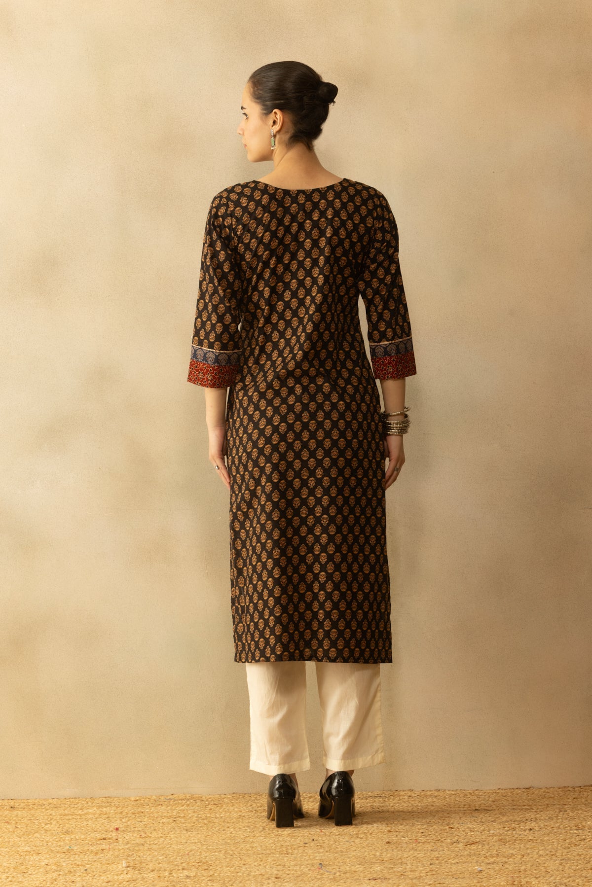 Black Printed Kurta