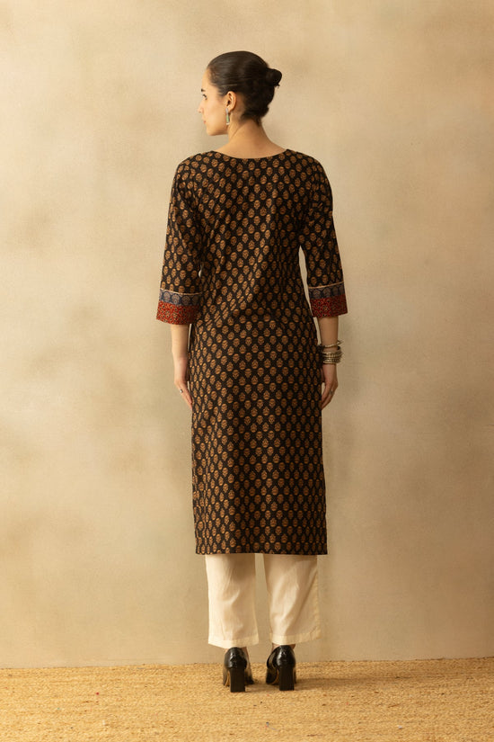 Black Printed Kurta