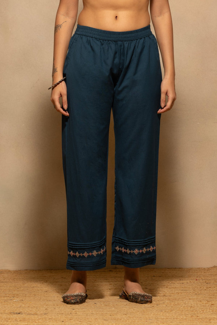 Blue Embroidered Co-Ord Set