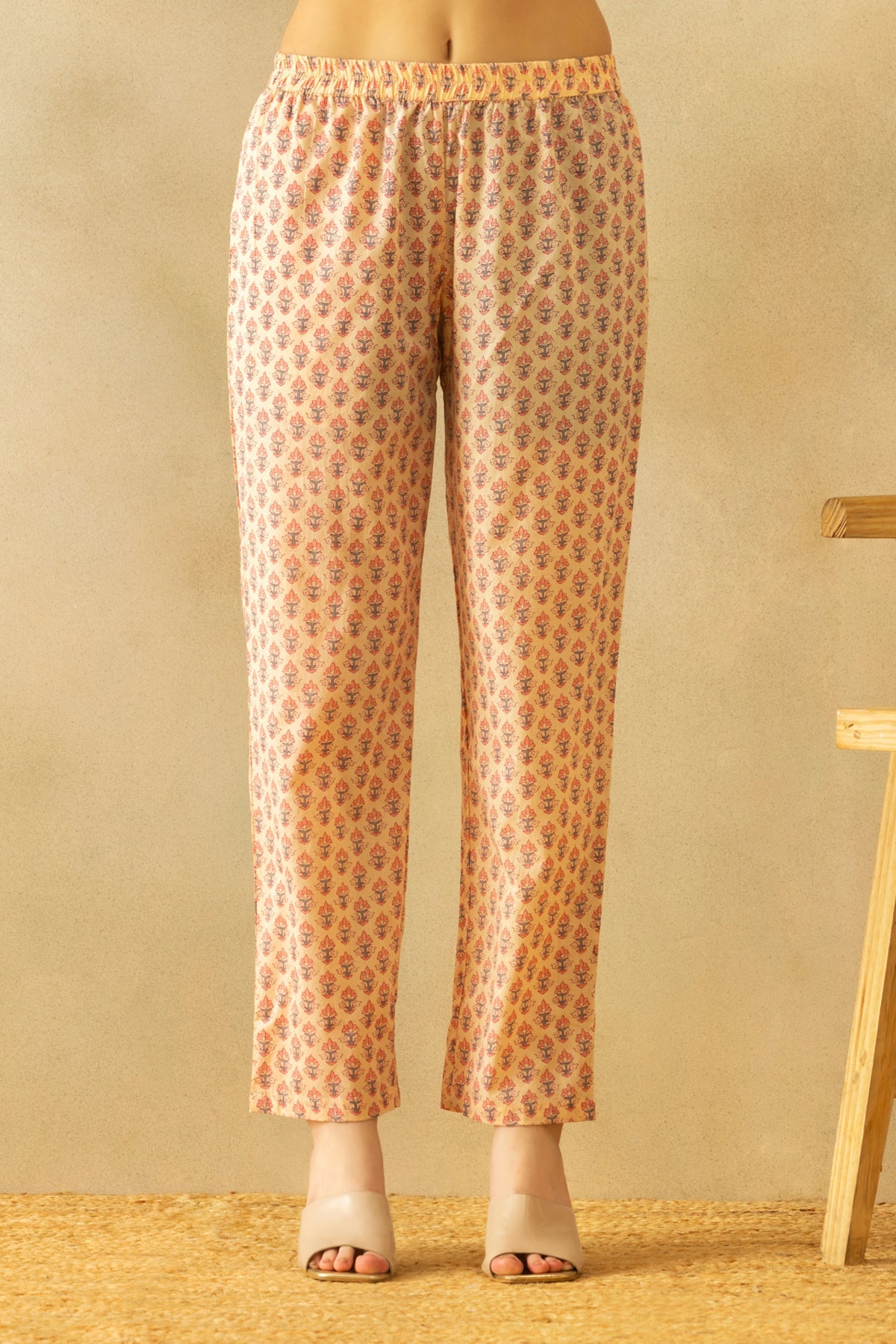Pink Floral Printed Kurta 3 Pcs Set
