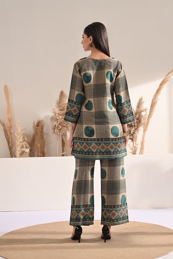 Beige Printed Co-Ord Set