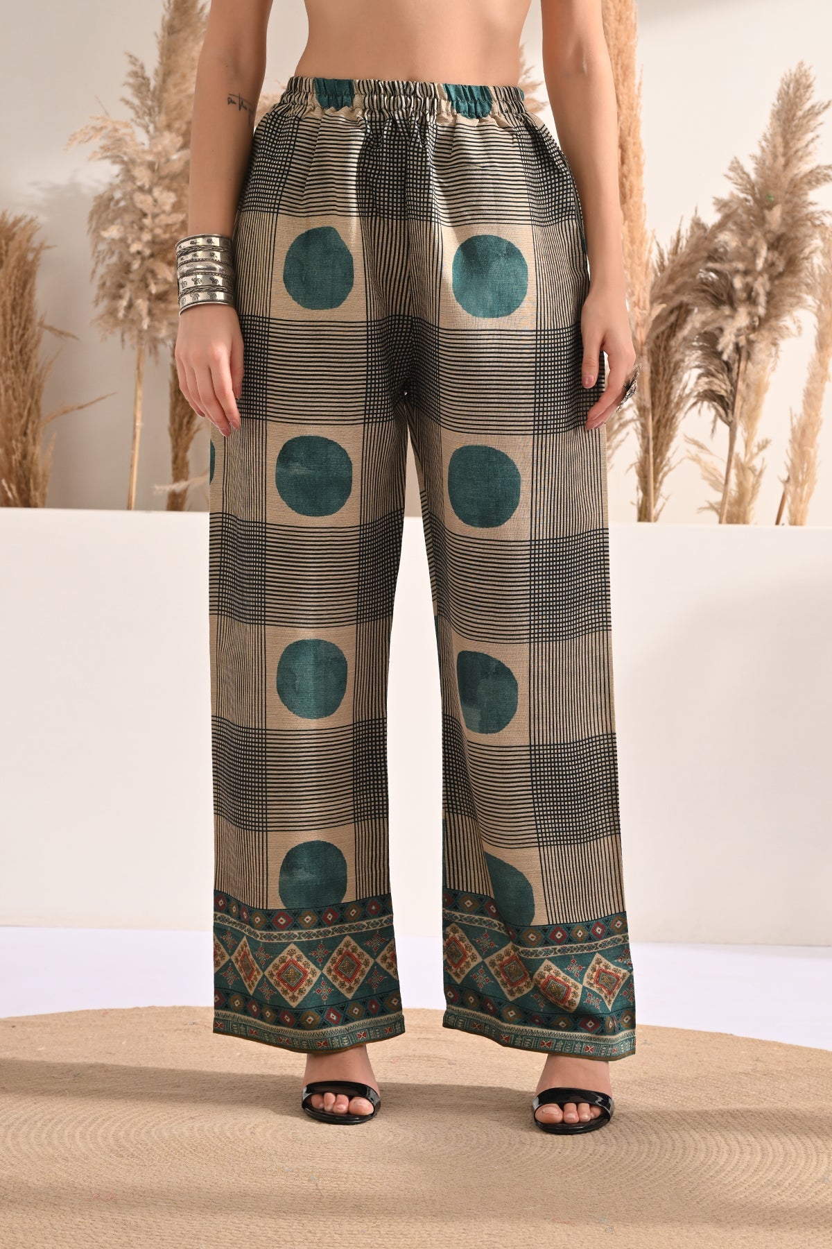 Beige Printed Co-Ord Set