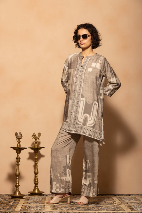 Grey Printed Co-Ord Set