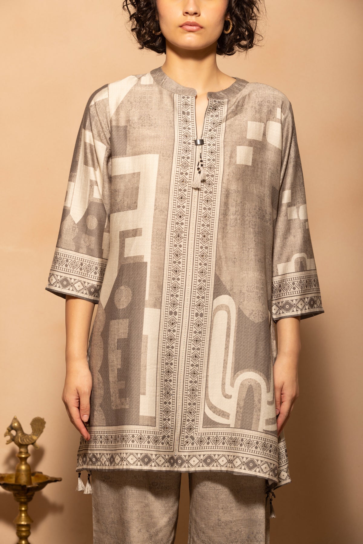 Grey Printed Co-Ord Set