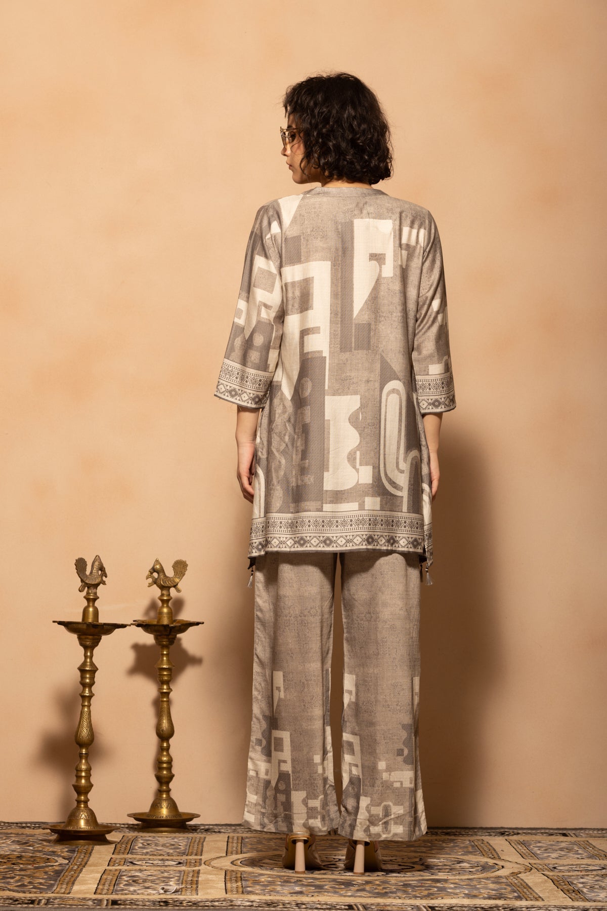 Grey Printed Co-Ord Set
