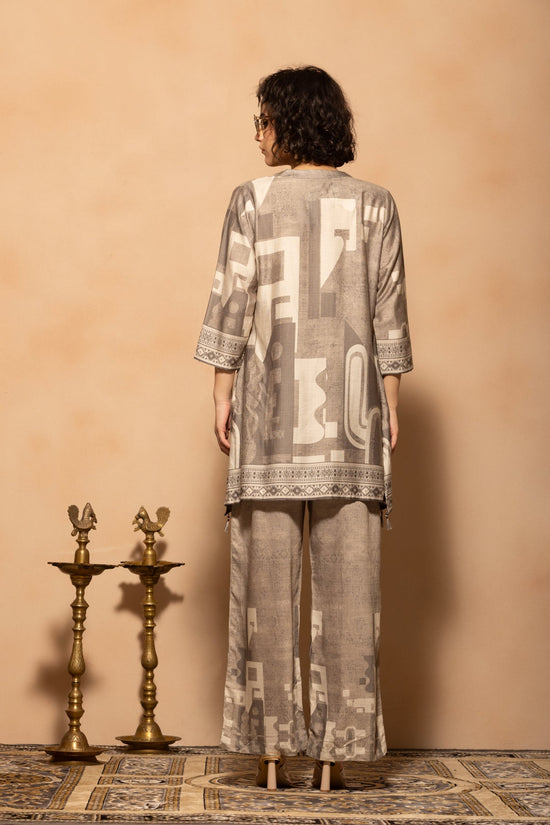 Grey Printed Co-Ord Set