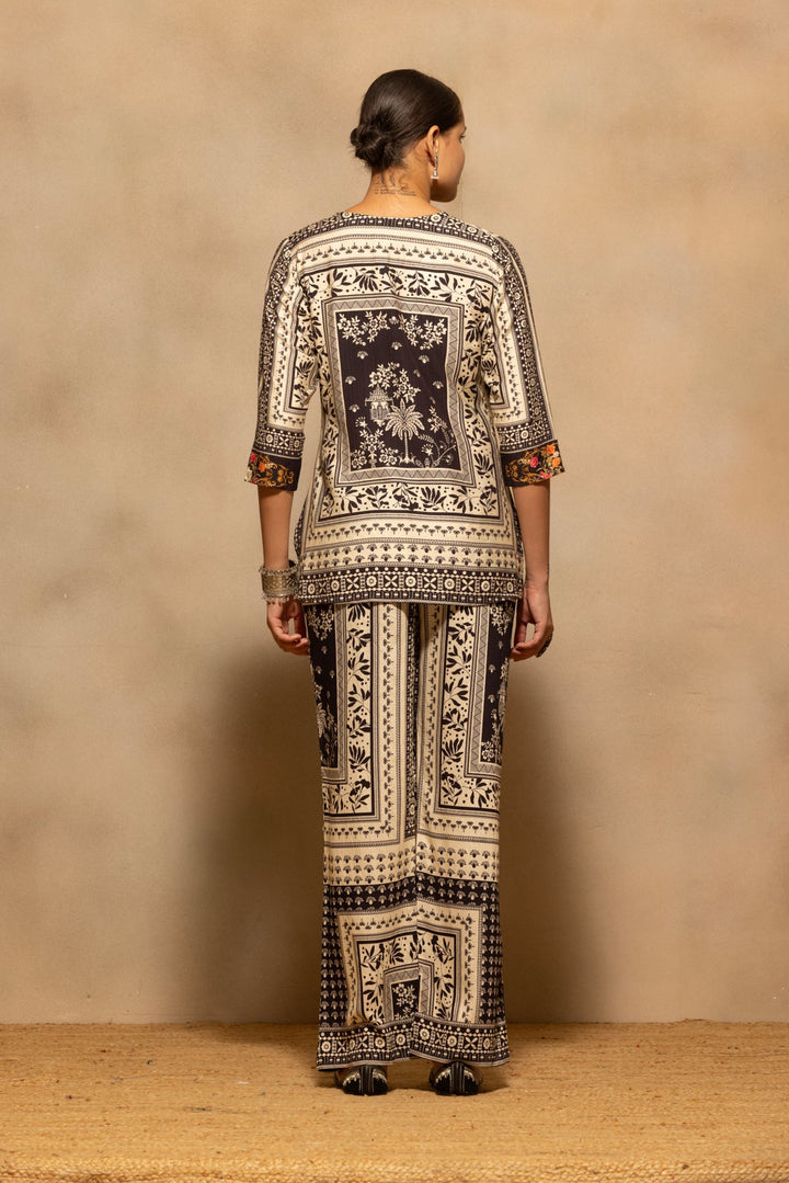 Cream Printed Co-Ord Set