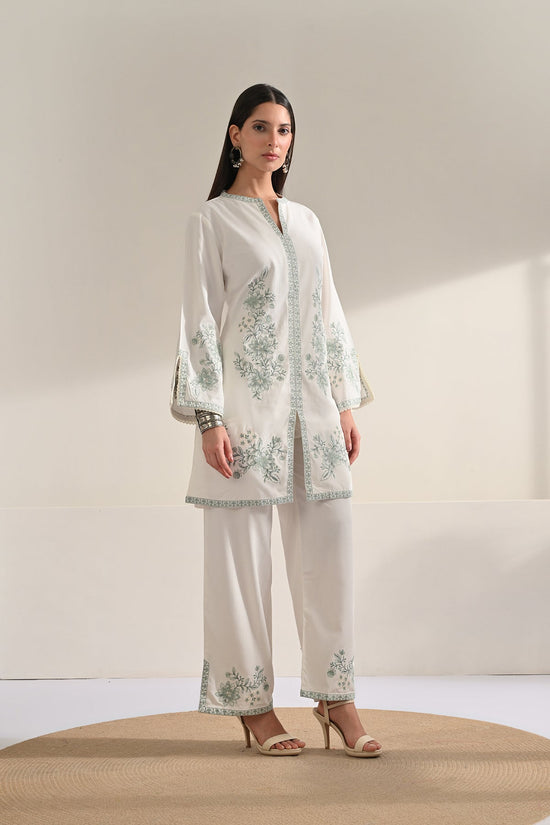 Cream Embroidered Co-Ord Set
