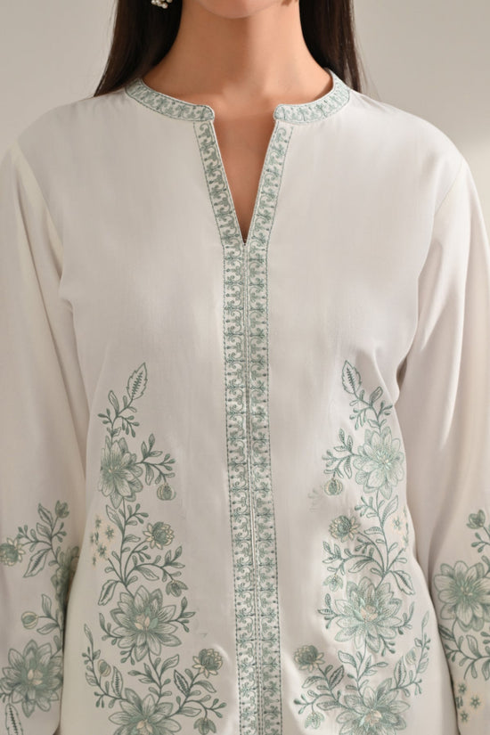 Cream Embroidered Co-Ord Set