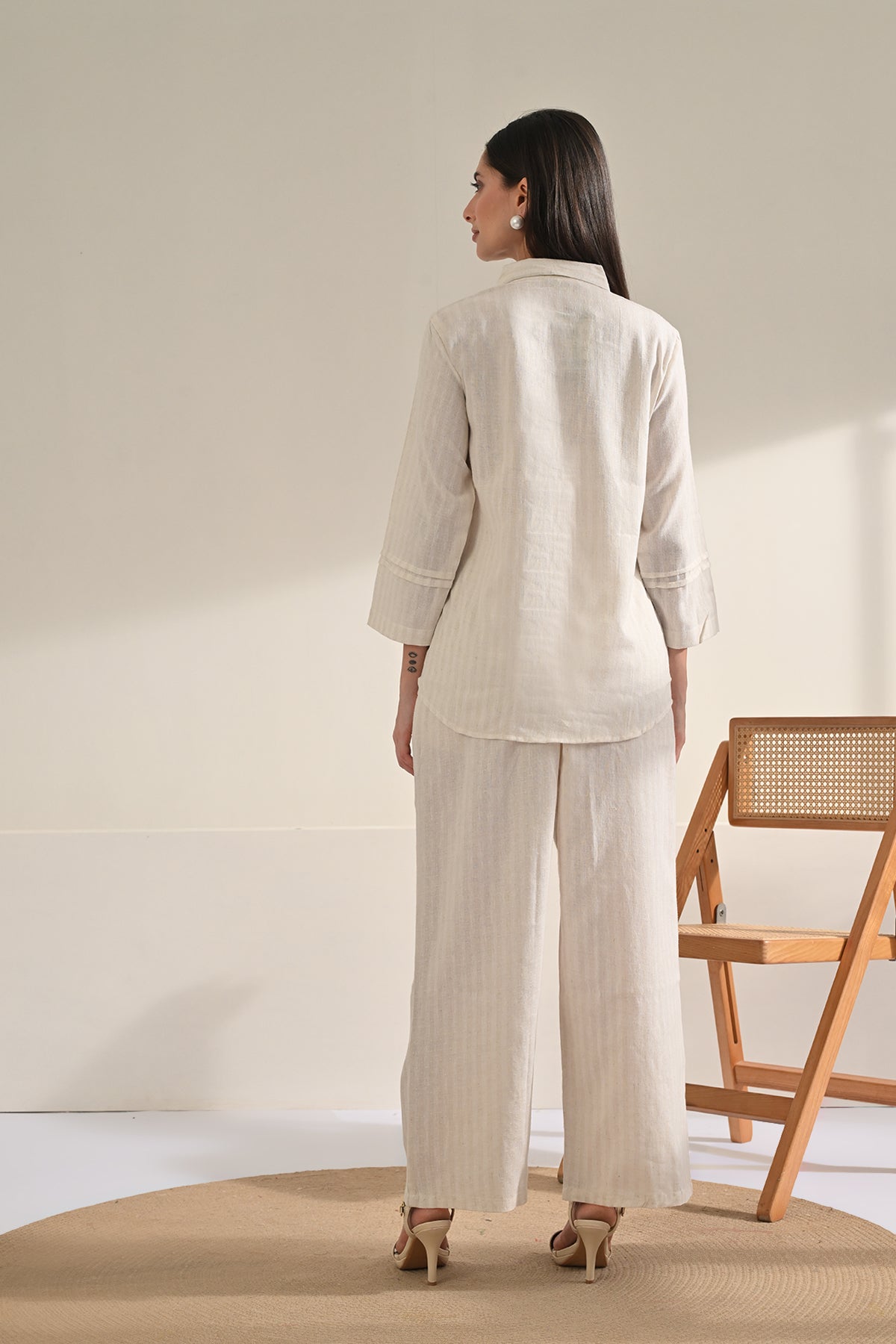 Cream Solid Co-Ord Set