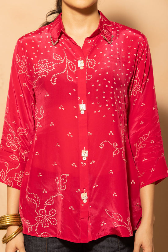 Pink Bandhani Printed Top