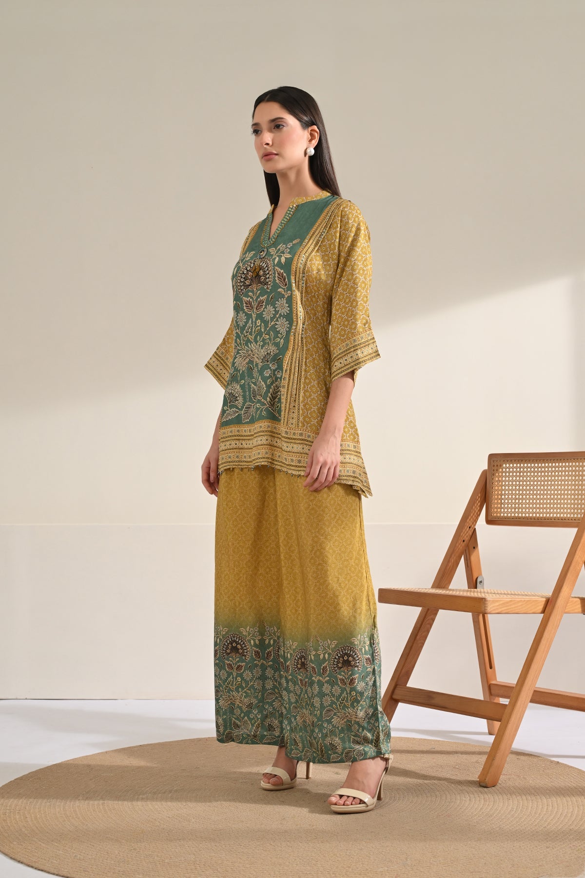 Yellow Floral Printed Co-Ord Set