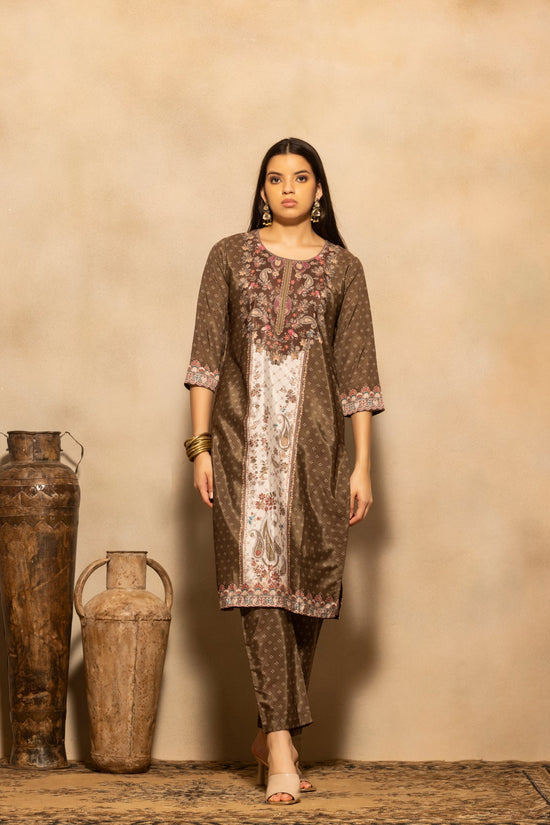 Green Floral Printed Kurta 3 Pcs Set