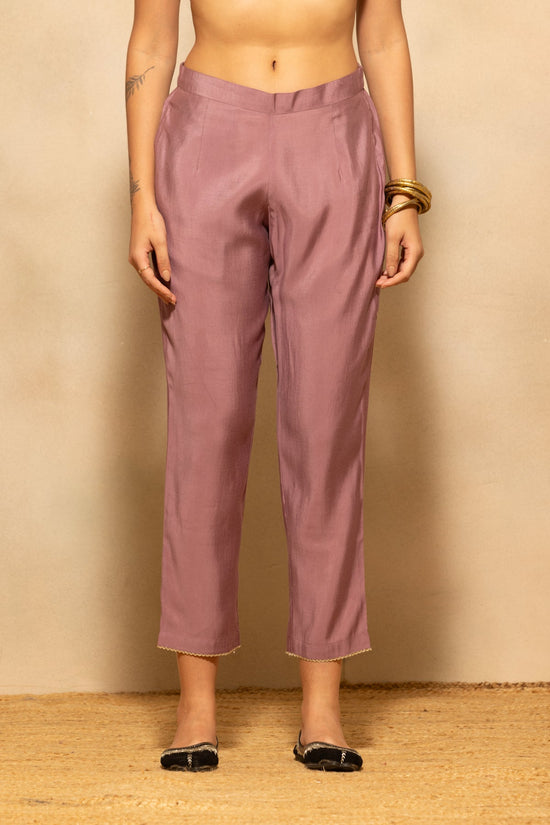 Mauve Embroidered Kurta 3 Pcs Set