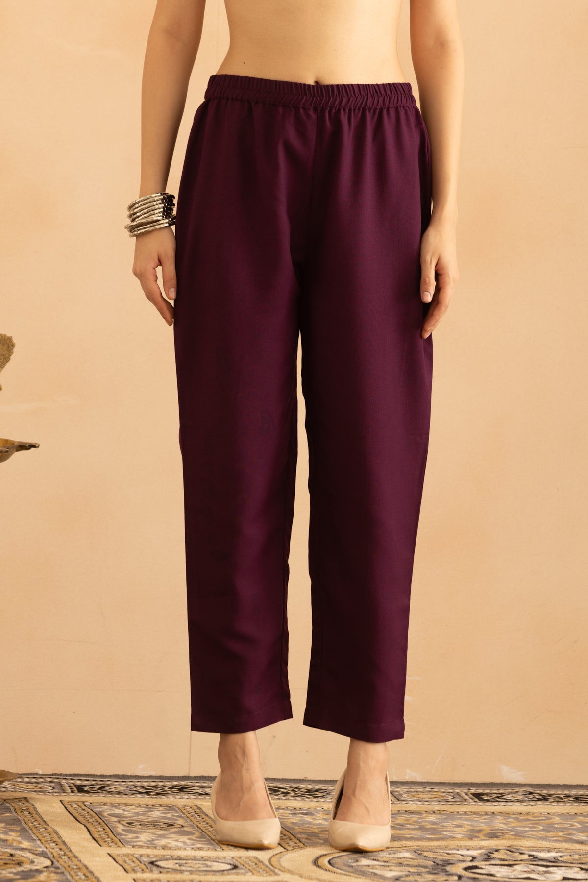 Purple Printed Kurta 3 Pcs Set