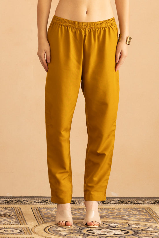 Mustard Printed Kurta 3 Pcs Set