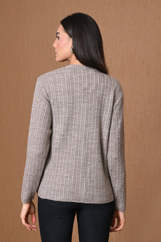 Winter Fawn Cable Knitted Cardigan