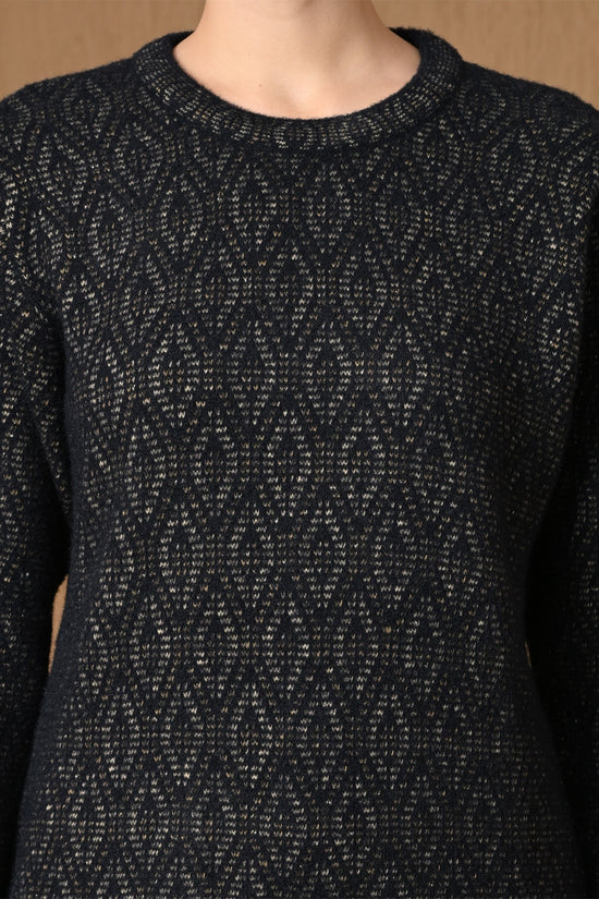 Winter Charcoal Black Textured Knitted Co-ord Set