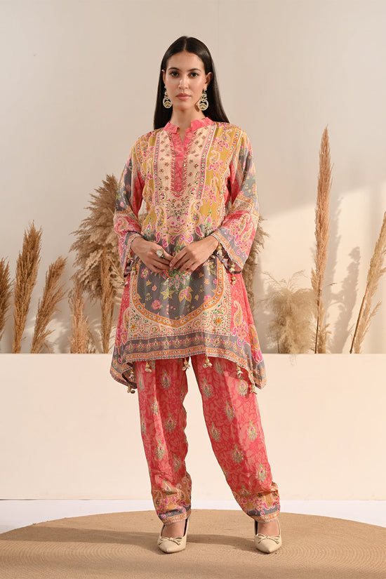 Multi Paisley Printed Dhoti 3 Pcs Kurta Set