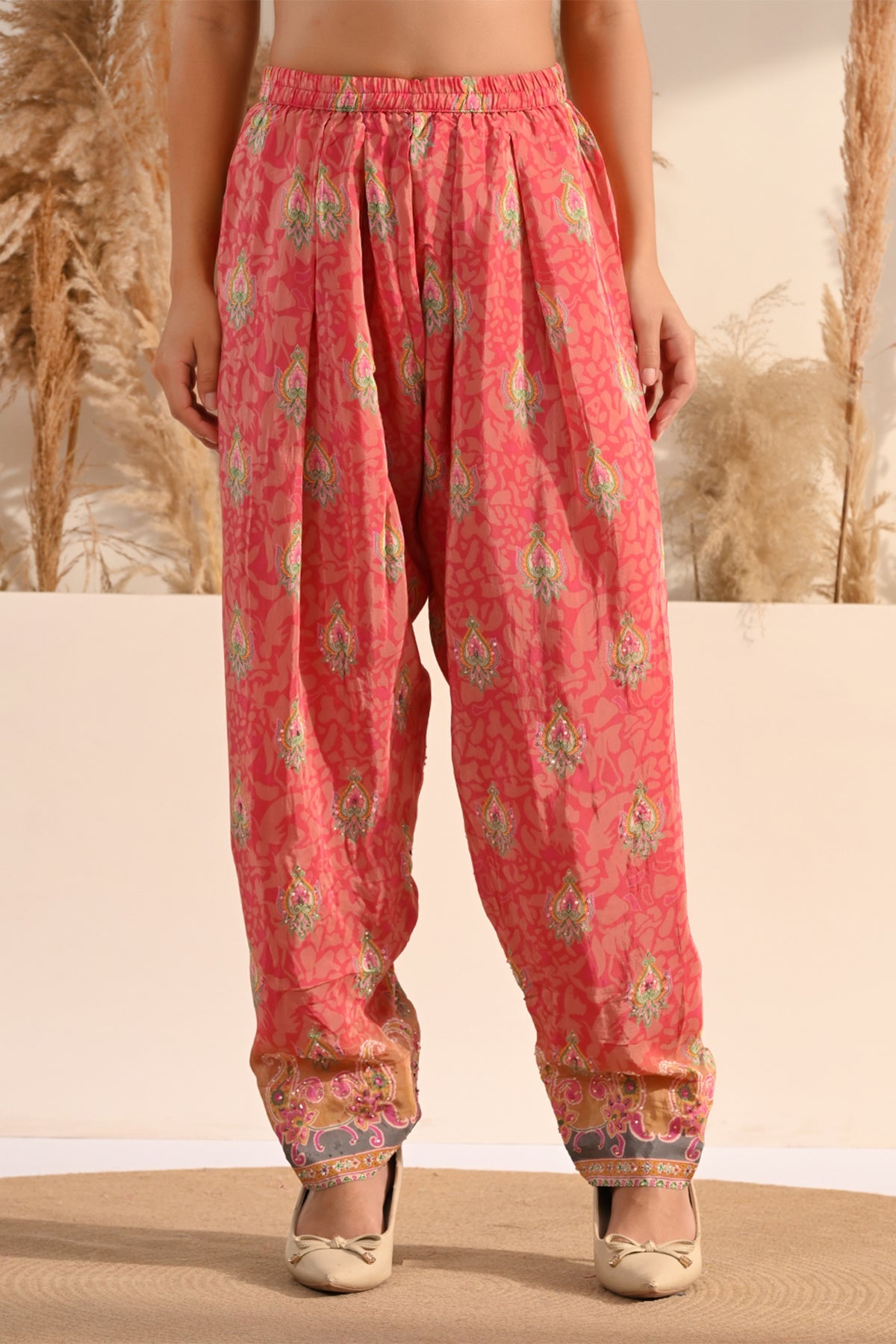 Multi Paisley Printed Dhoti 3 Pcs Kurta Set