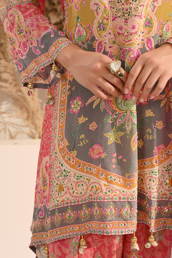 Multi Paisley Printed Dhoti 3 Pcs Kurta Set