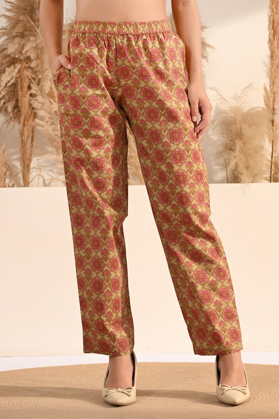 Green Sanganeri Block Printed 3 Pcs Kurta Set