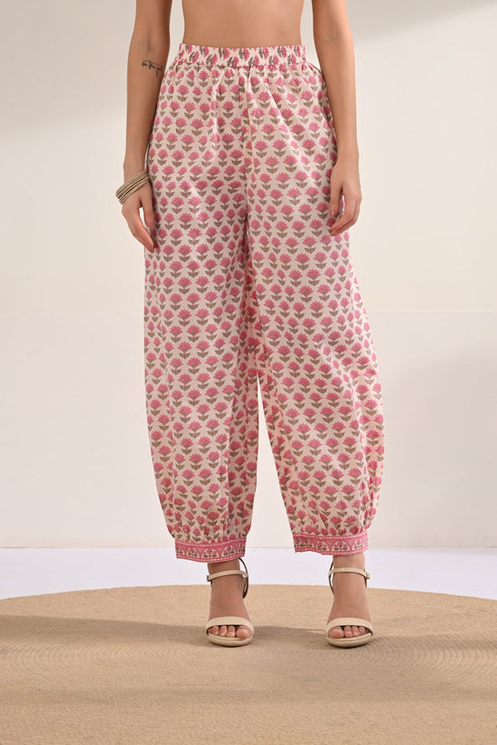 Pink Floral Printed Kurta 3 Pcs Set