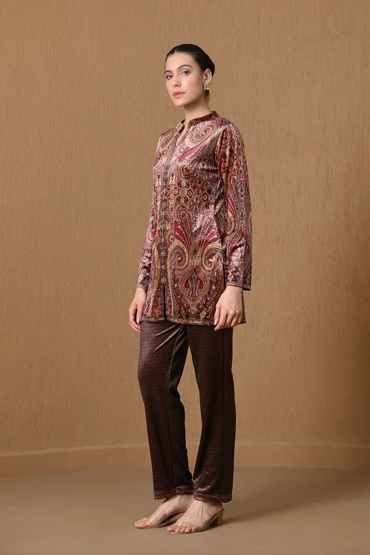 Winter Multicolour Paisley Printed Woven Co-Ord Set