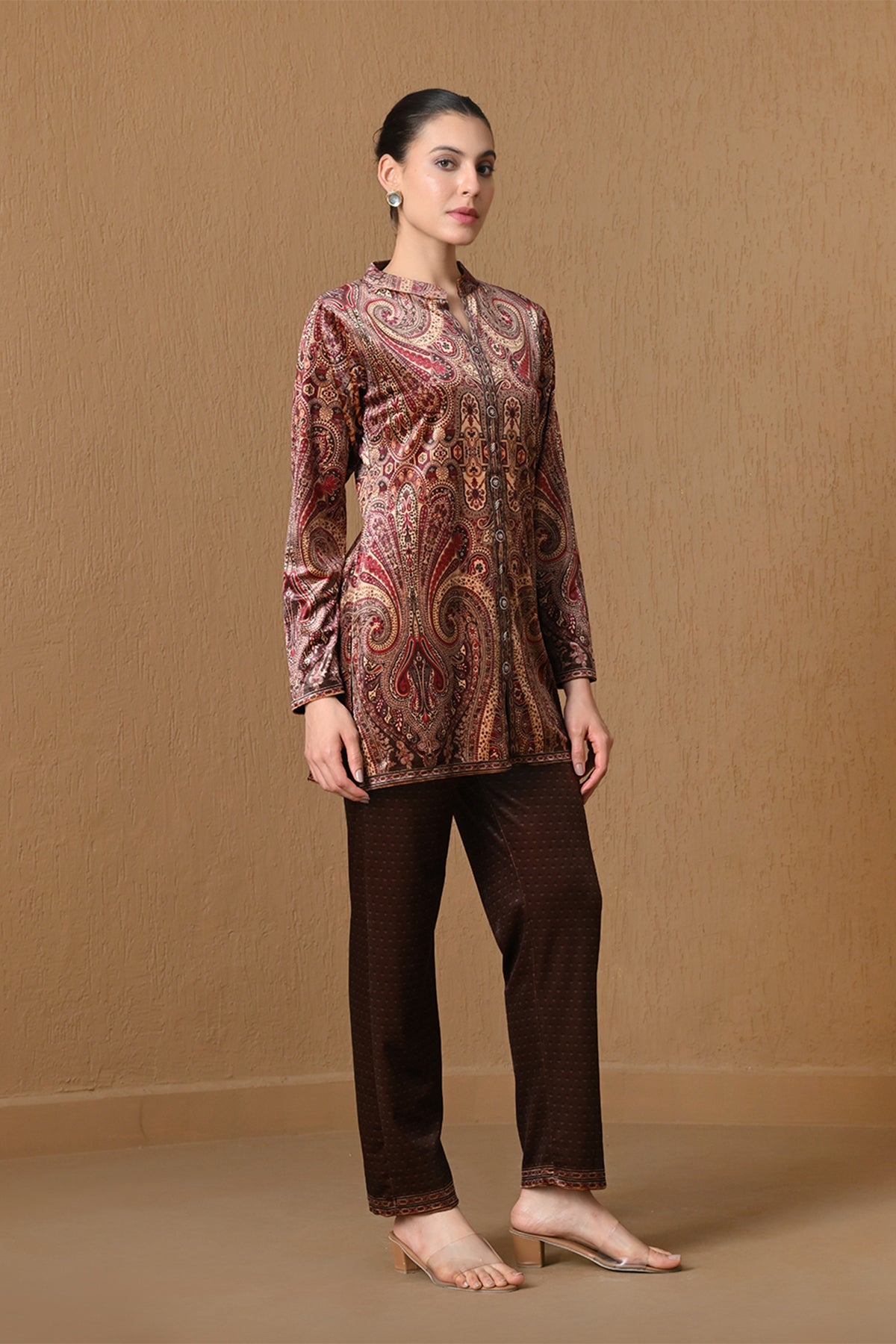Winter Multicolour Paisley Printed Woven Co-Ord Set
