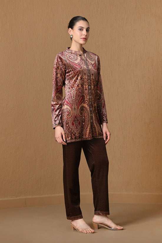 Winter Multicolour Paisley Printed Woven Co-Ord Set