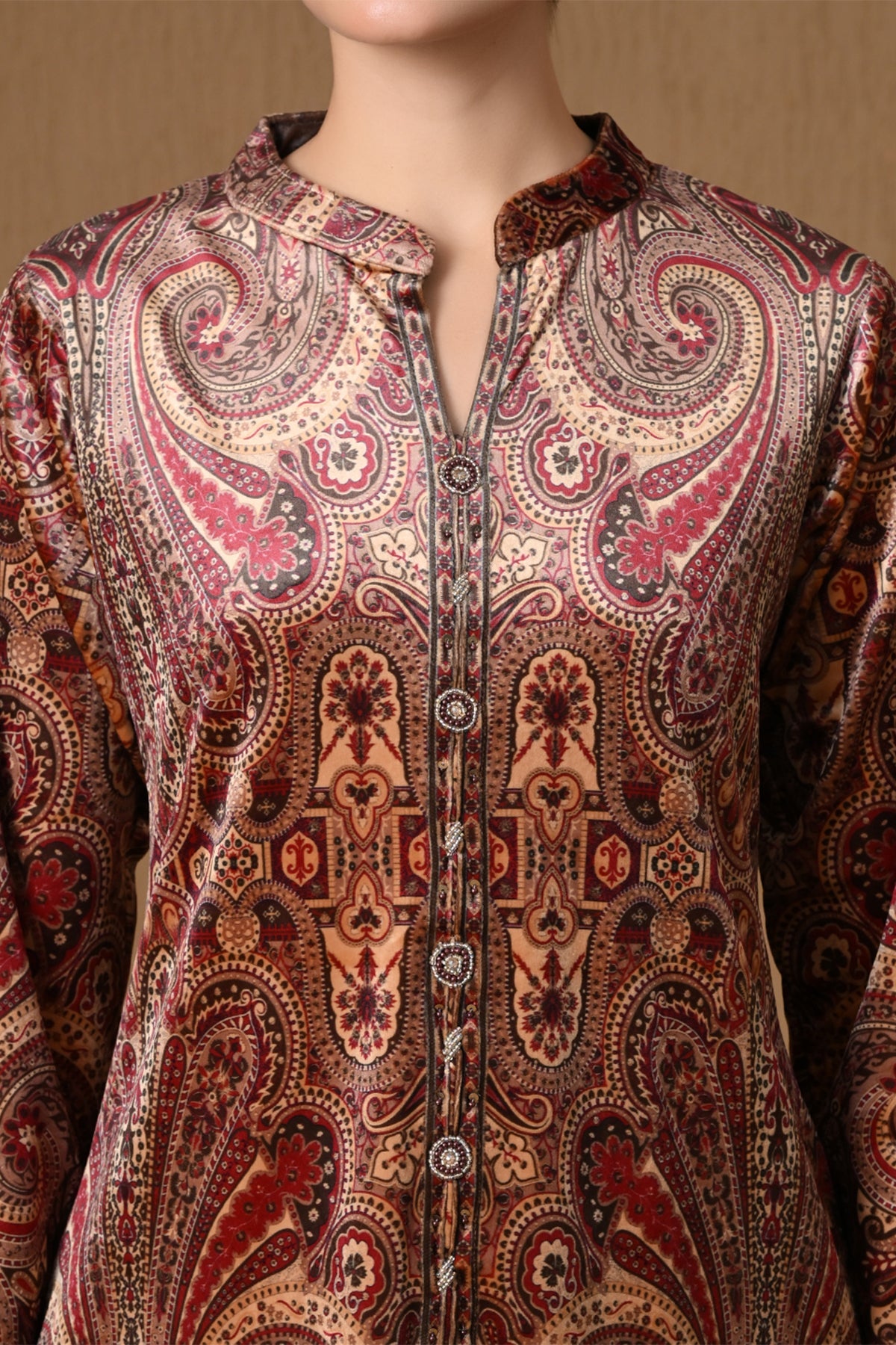 Winter Multicolour Paisley Printed Woven Co-Ord Set