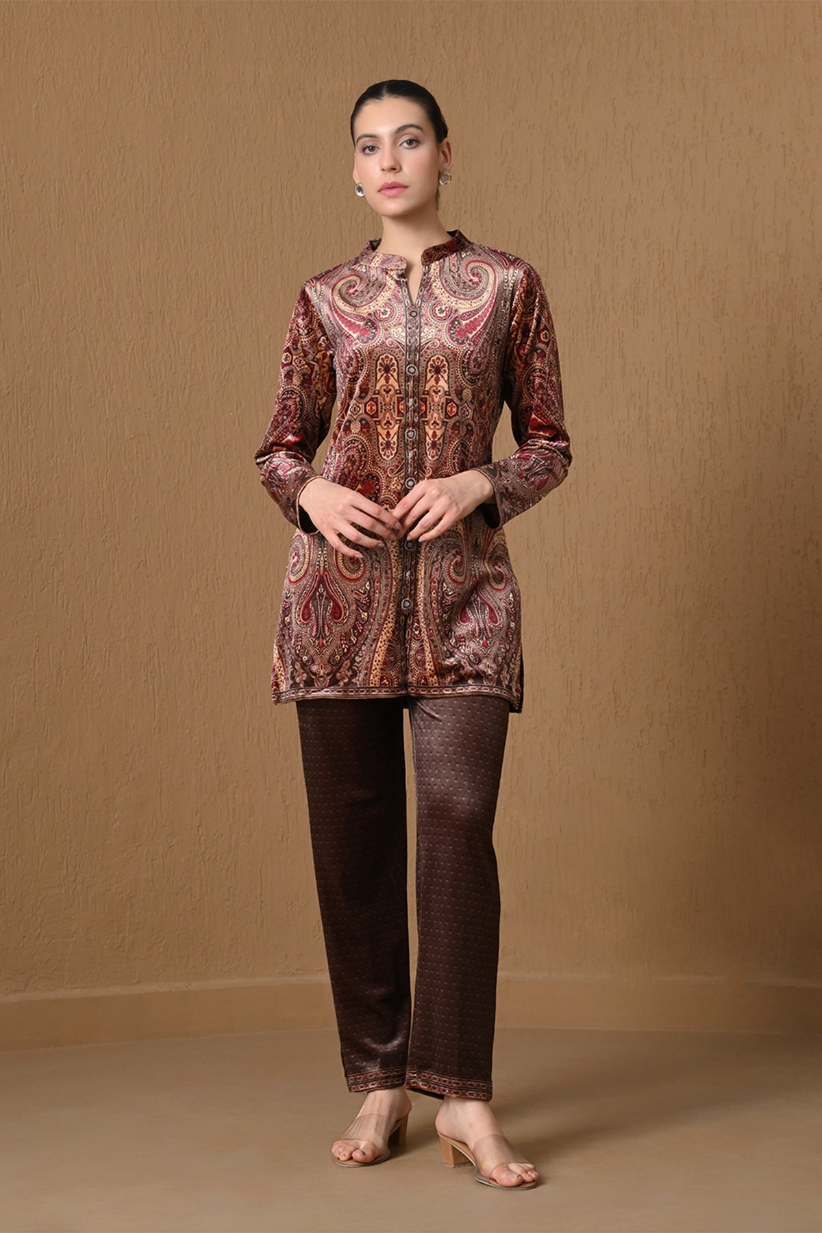 Winter Multicolour Paisley Printed Woven Co-Ord Set