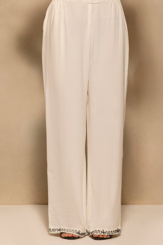 Cream Embroidered Co-Ord Set