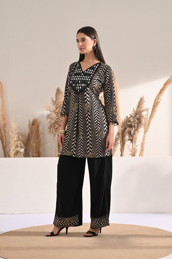 Black Mirror Embellished Co-Ord Set