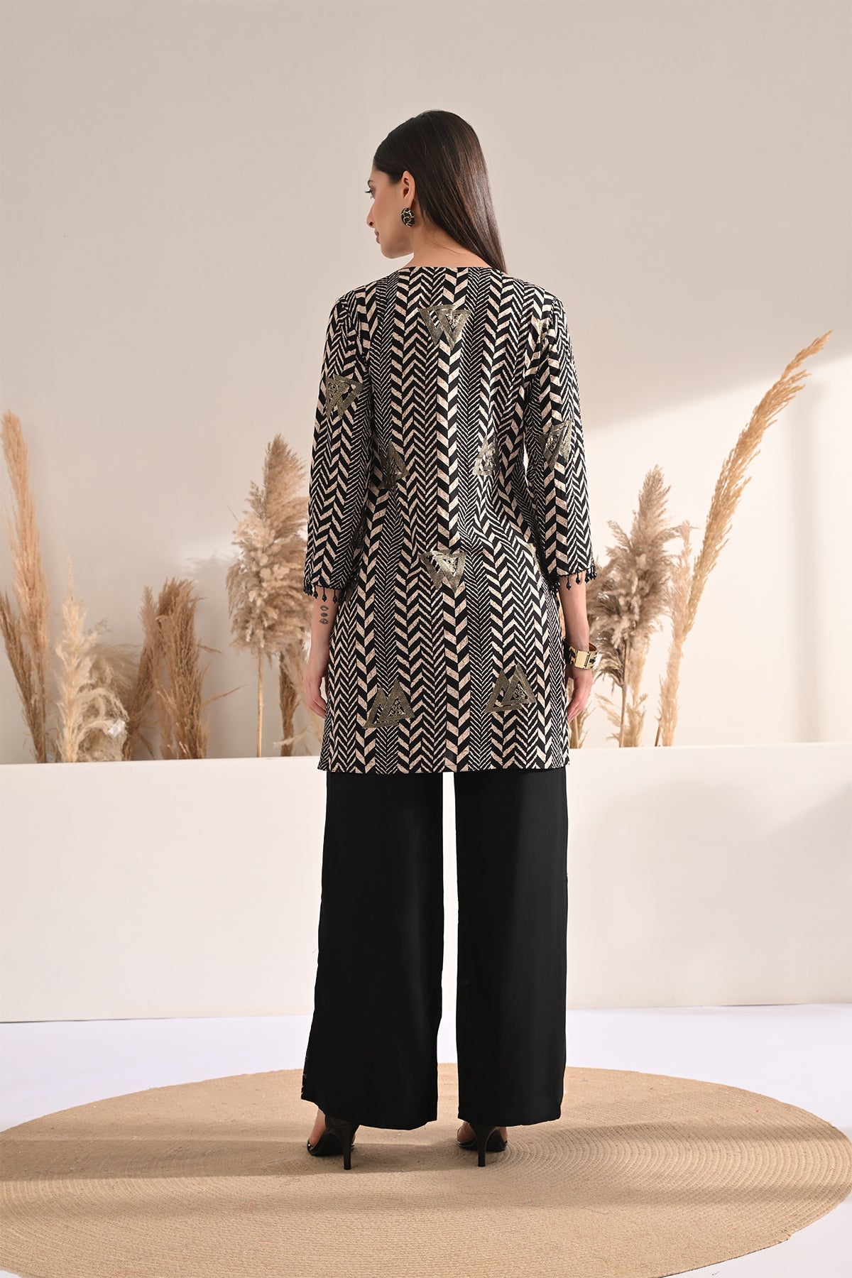 Black Mirror Embellished Co-Ord Set