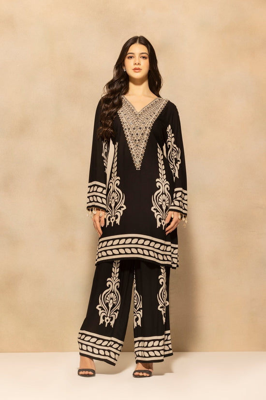 Black Printed Co-Ord Set
