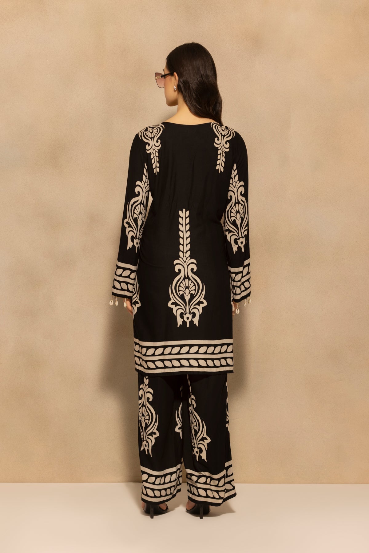 Black Printed Co-Ord Set