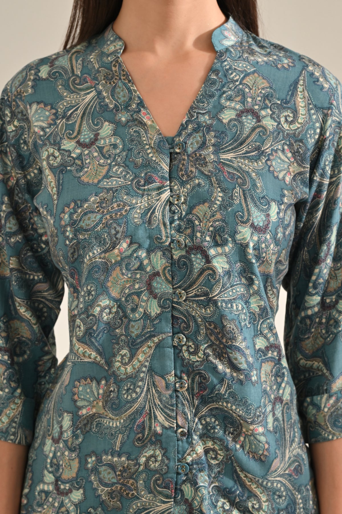 Blue Printed Top