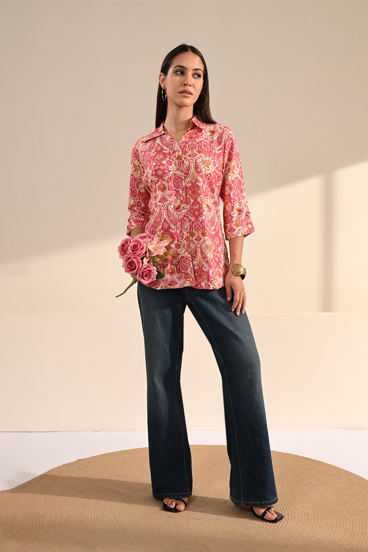 Pink Paisley Printed Top
