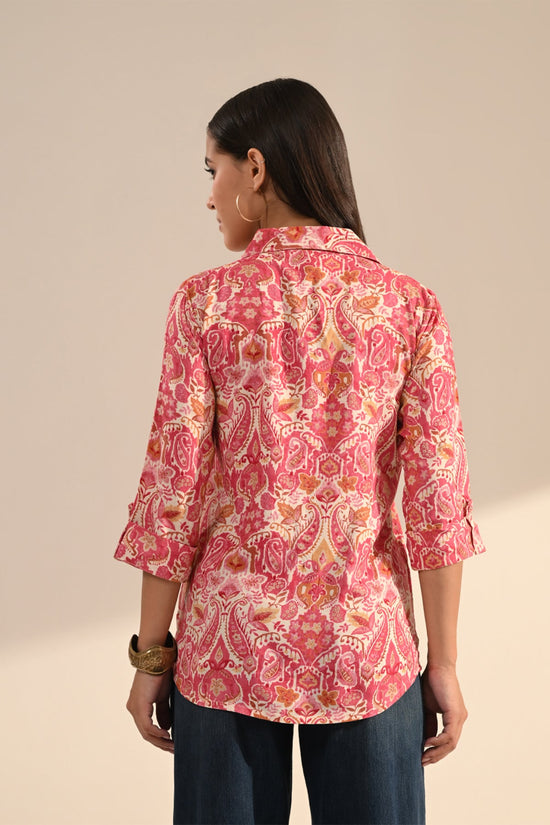 Pink Paisley Printed Top