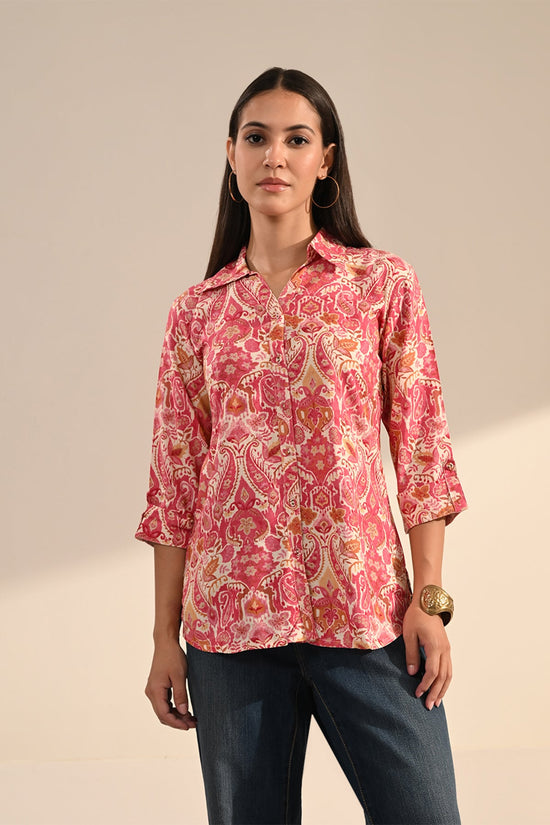 Pink Paisley Printed Top
