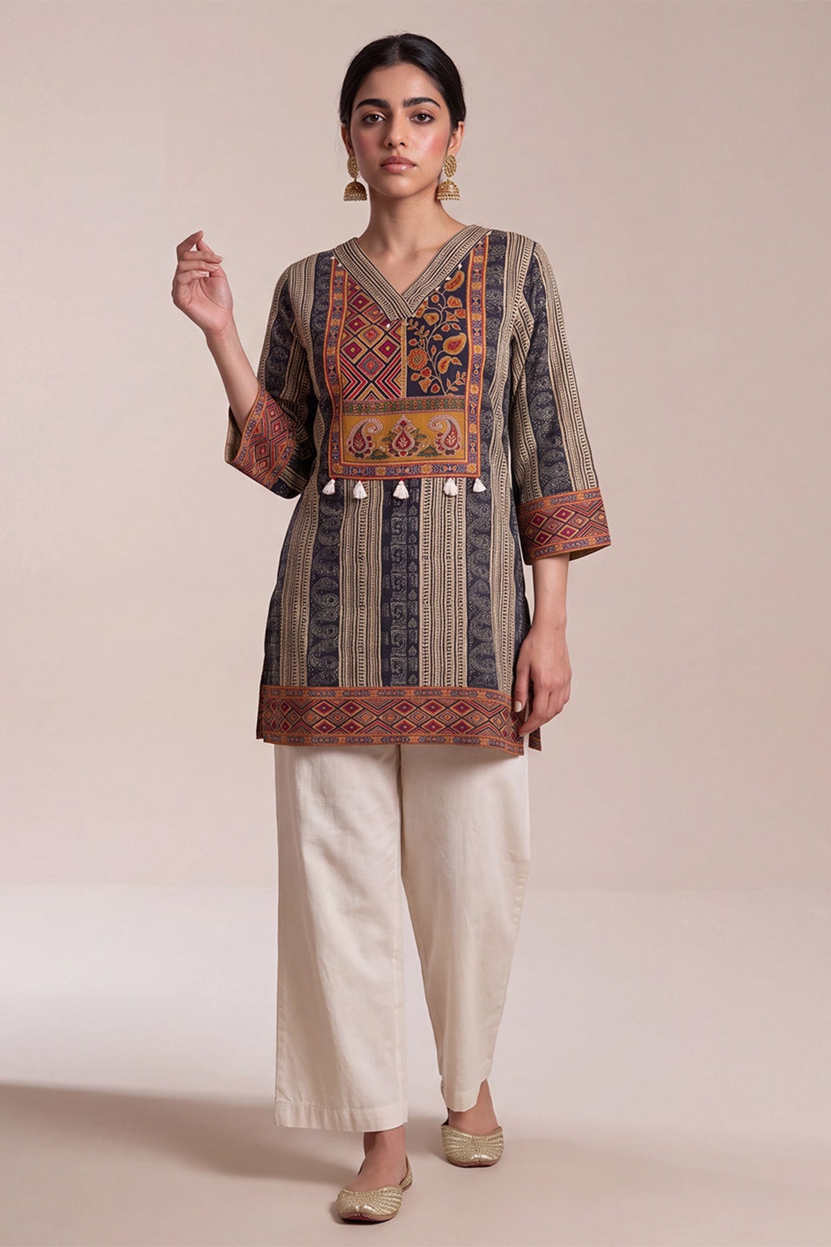 Multi Ajrakh Printed Top