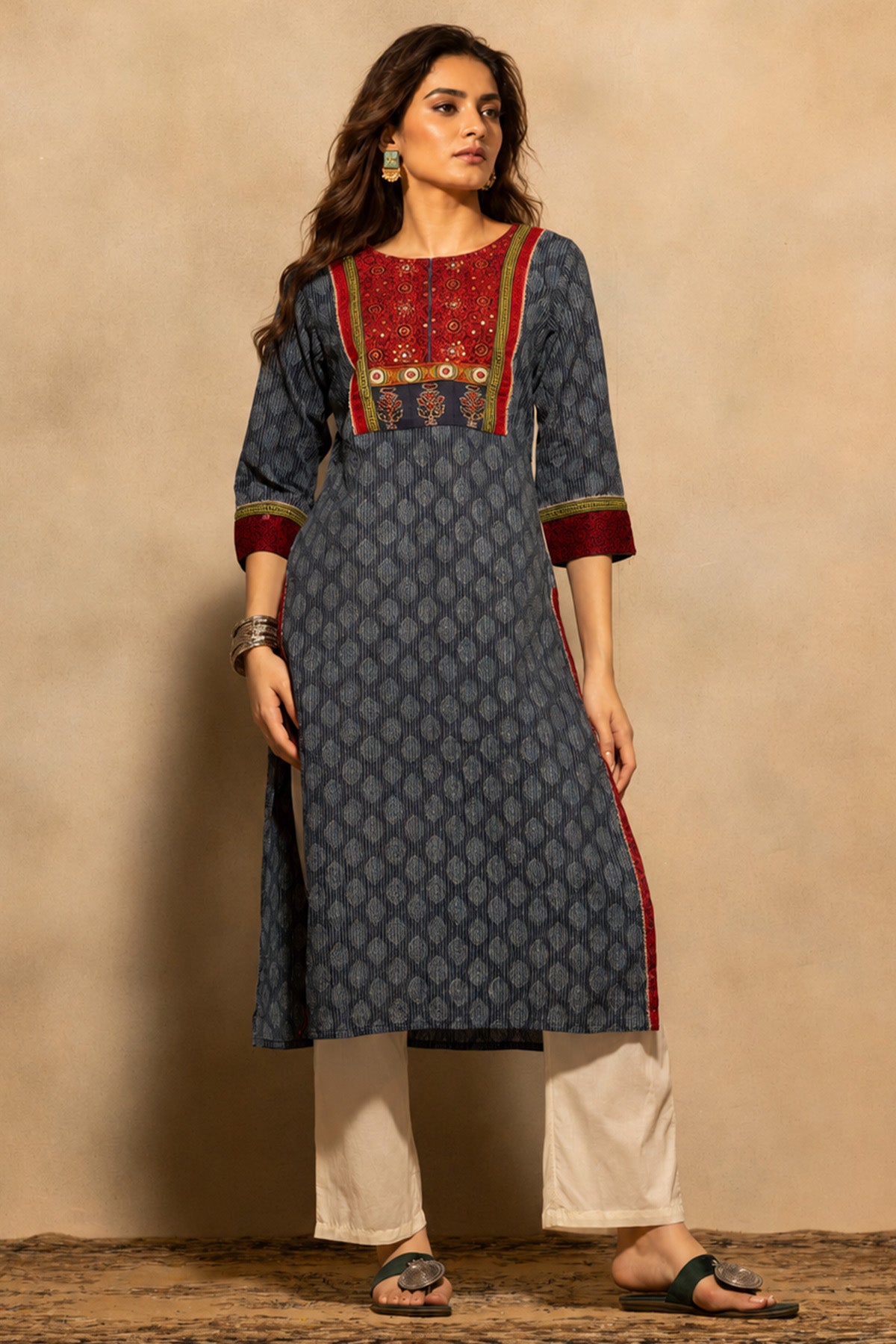 Blue Printed Kurta