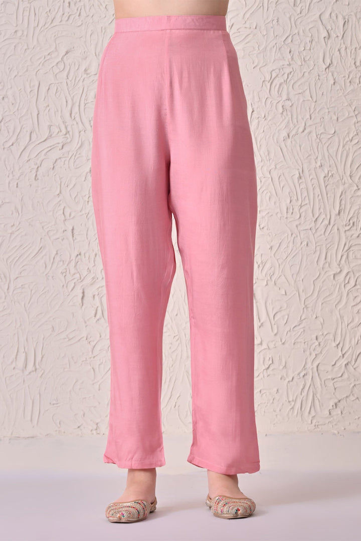 Pink Printed Kaftan Set
