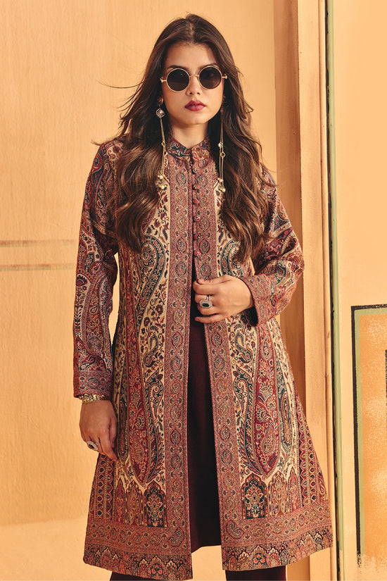 Winter Multi Printed Inner Shrug Set