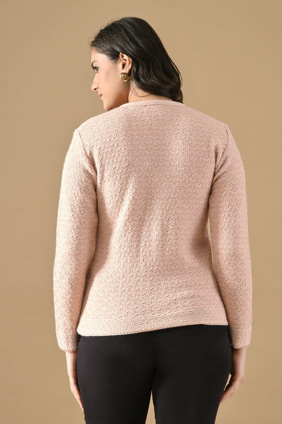 Winter Baby Pink Knitted V-Neck Cardigan