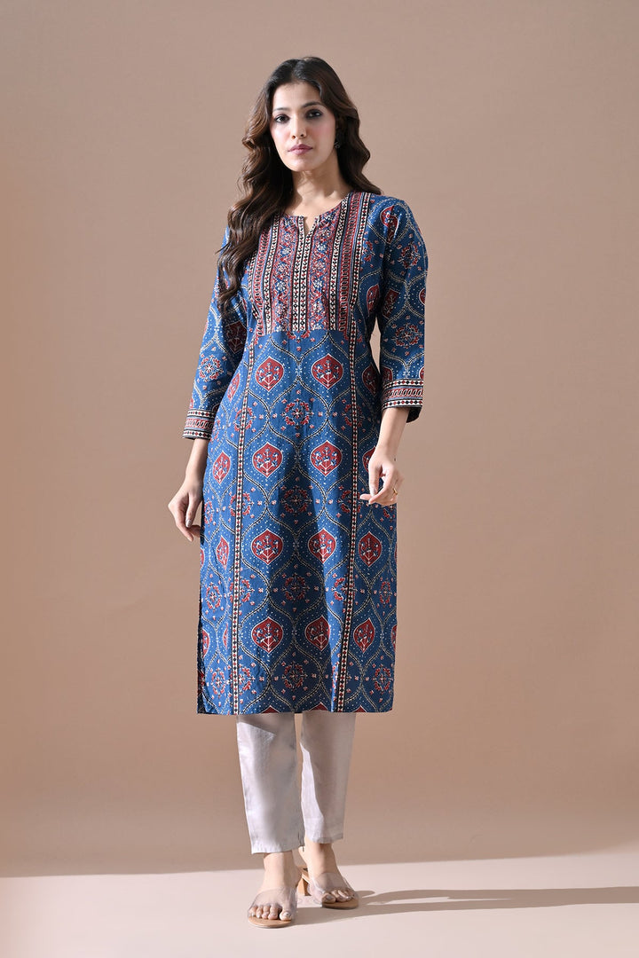 Blue Printed Kurta