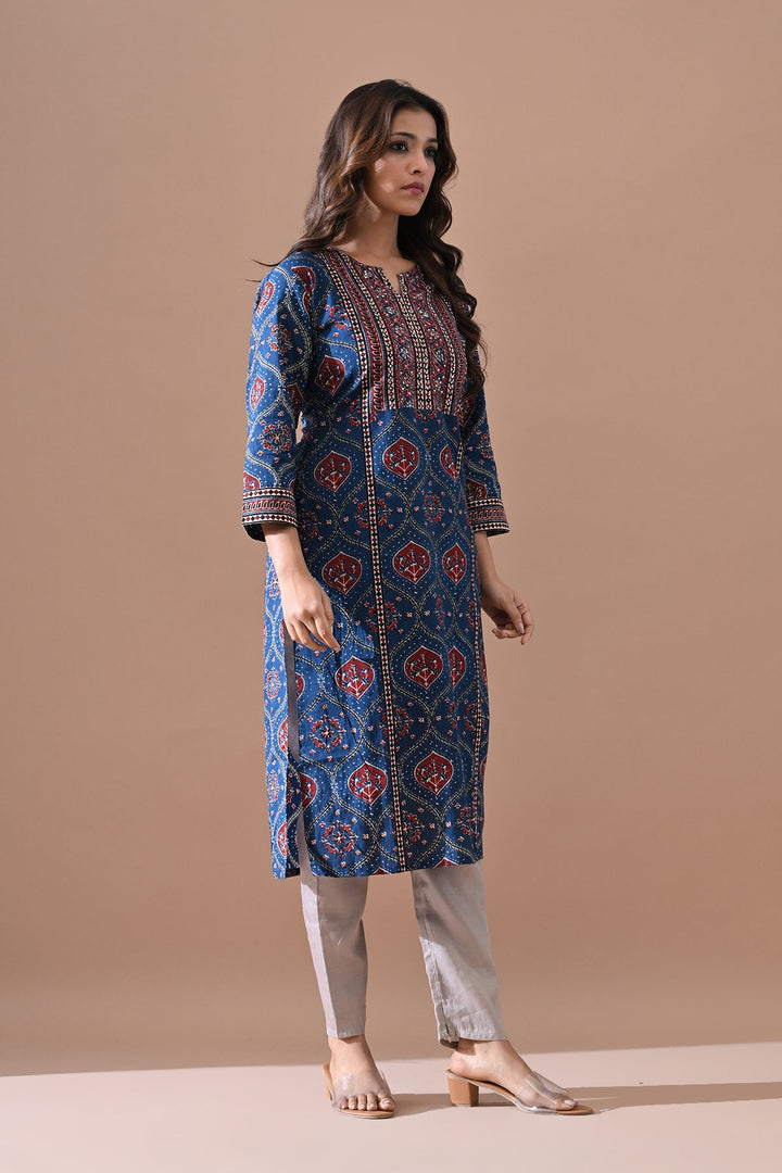 Blue Printed Kurta