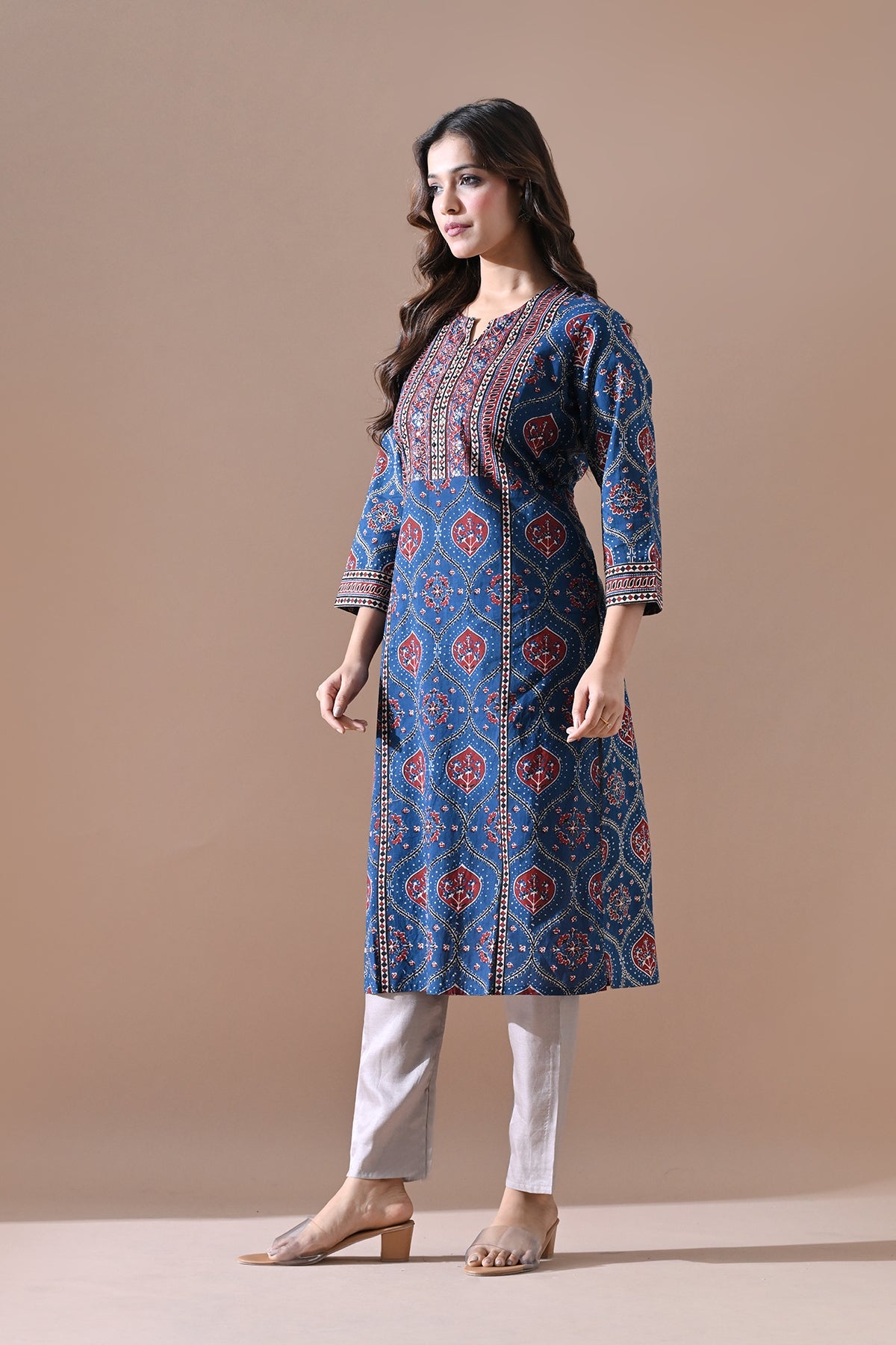 Blue Printed Kurta